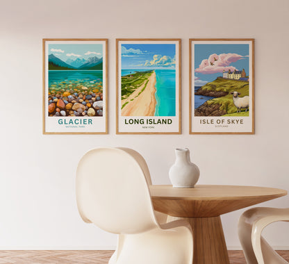 Long Island Travel Poster -  Aerial  View