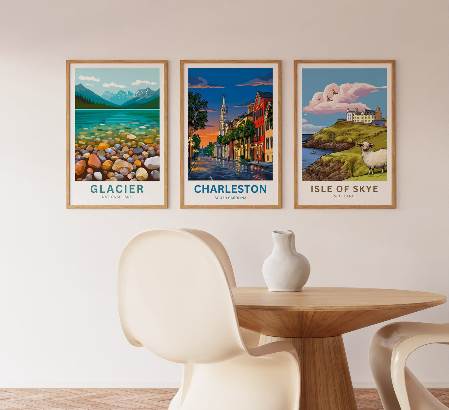 Charleston Historic District Travel Poster - Southern Serenity