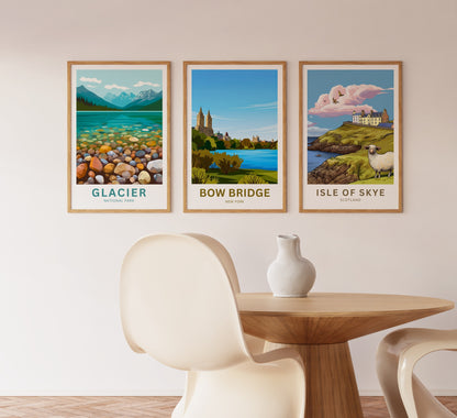Central Park Bow Bridge  Travel Poster