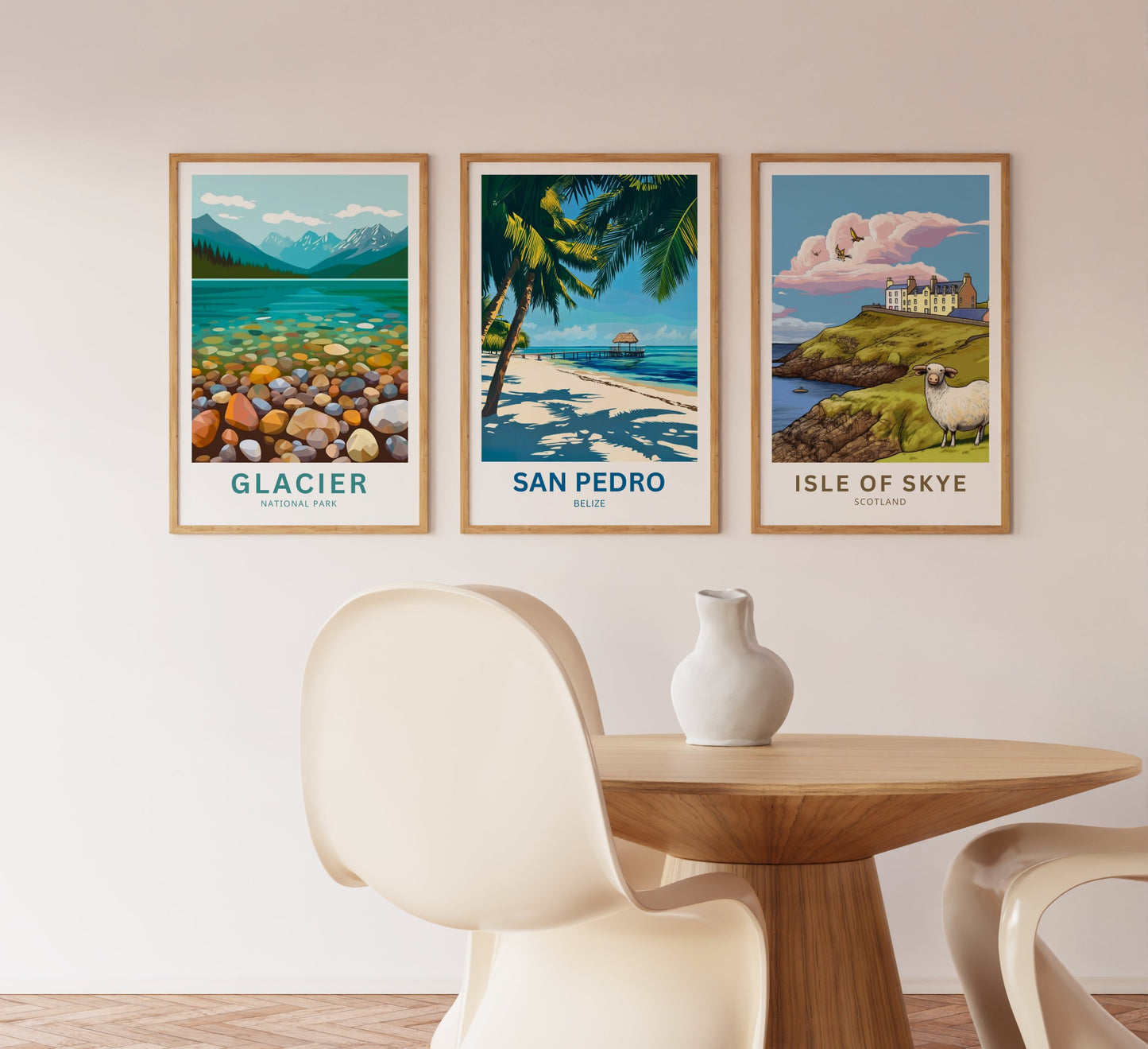 San Pedro Travel Poster - Belize Stunning Beach View