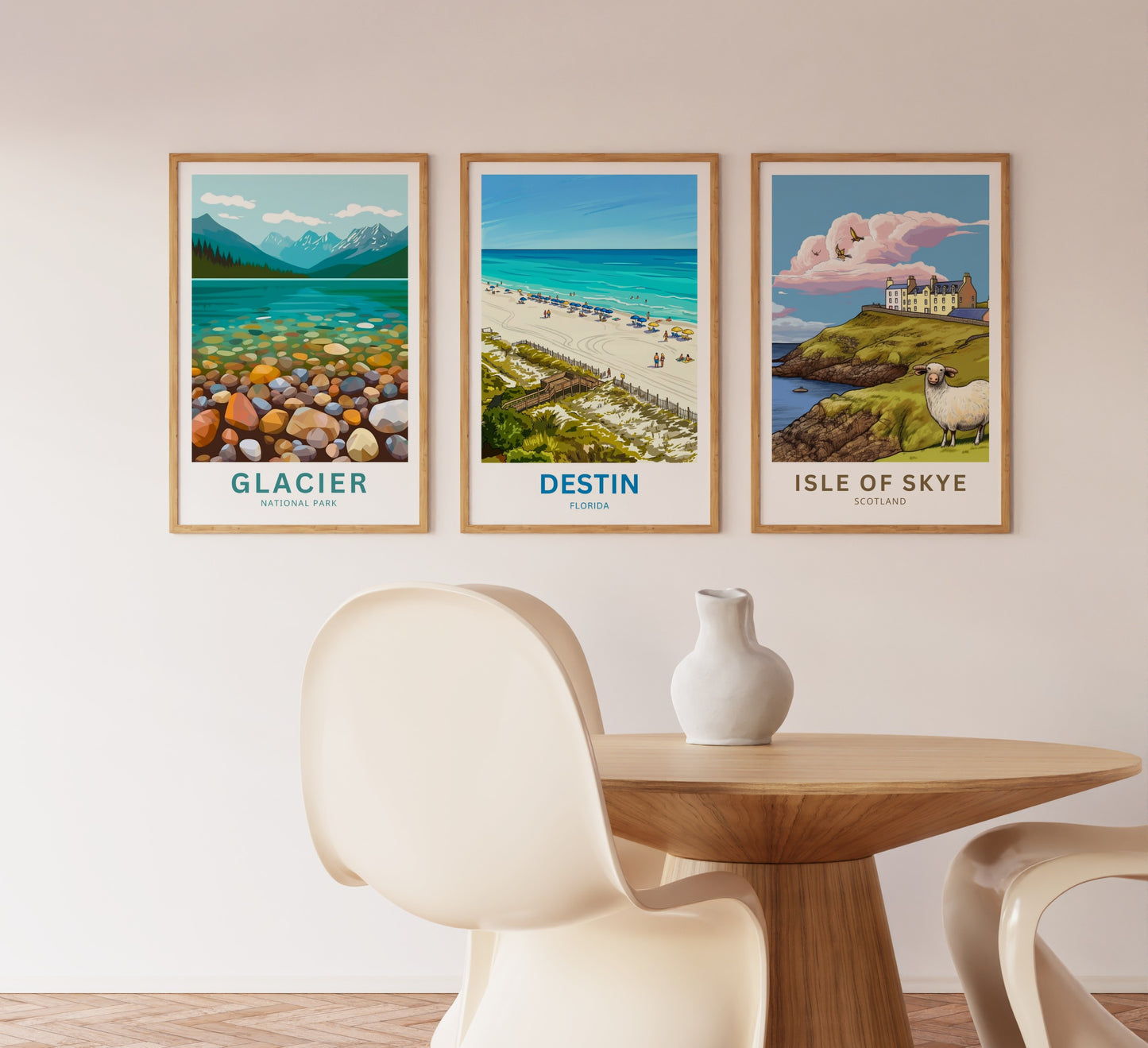Destin, Florida Travel Poster - White Shores