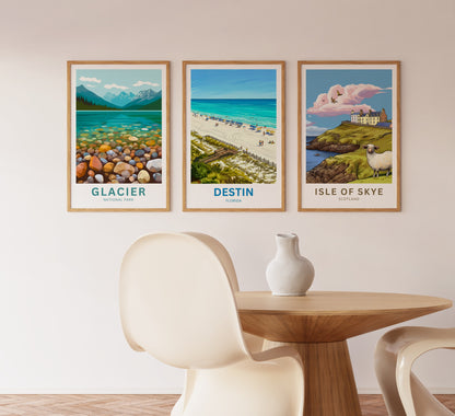 Destin, Florida Travel Poster - White Shores