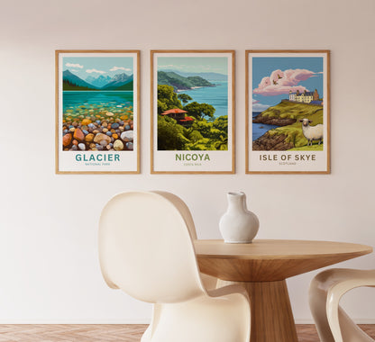 Nicoya, Costa Rica Travel Poster  -Ocean Serenity
