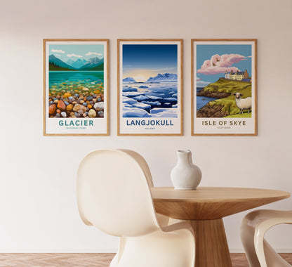 Langjökull Travel Poster - Mesmerizing White Silence
