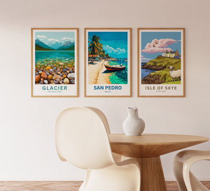 San Pedro, Belize Travel Poster