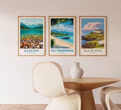 Gili Trawangan Travel Poster- Captivating Tropical Island Indonesia