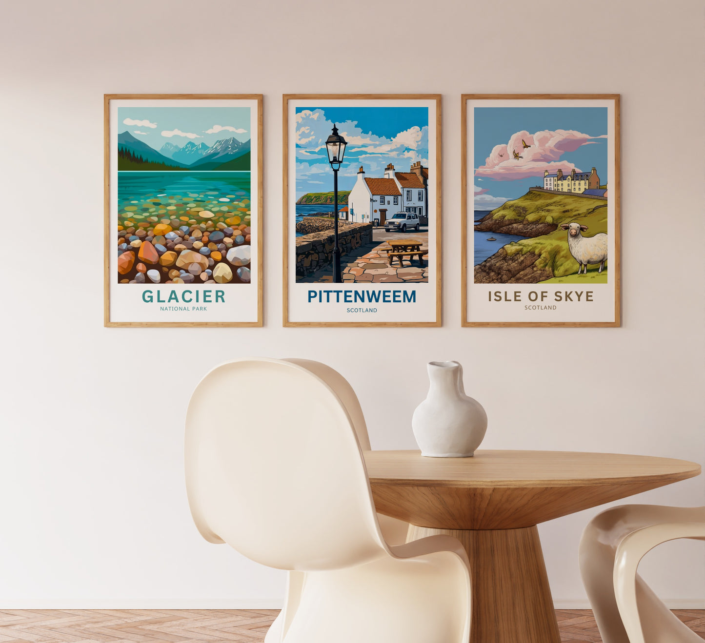 Pittenweem Travel Poster - Enchanting Scotland Harbor Village