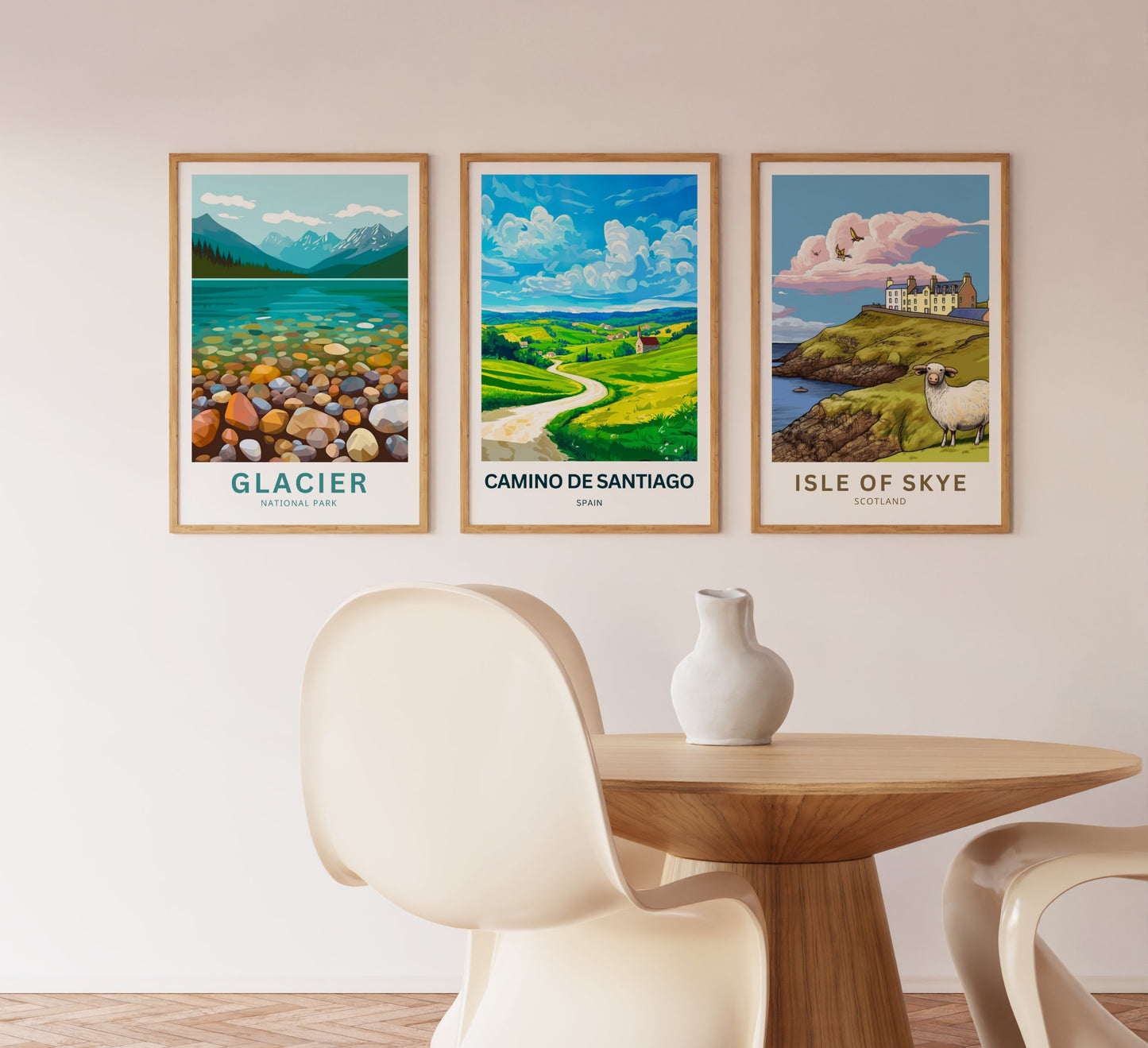 Camino de Santiago Travel Poster - The Enchanting Villages of the Camino