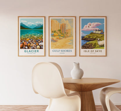 Gulf Shores, Watercolor design poster, Alabama Print, Gulf Shores Wall Art