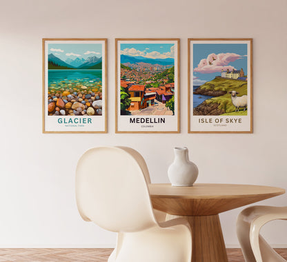 Medellín Travel Poster - A Jewel in the Colombian Mountains
