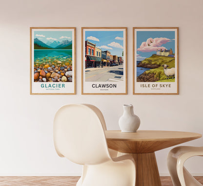 Clawson Travel Poster - Small Town, Big Heart – Michigan
