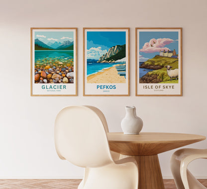 Pefkos Travel Poster - Captivating Summer Beach View