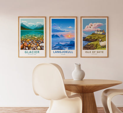 Langjökull Travel Poster - Iceland’s Icy Giant