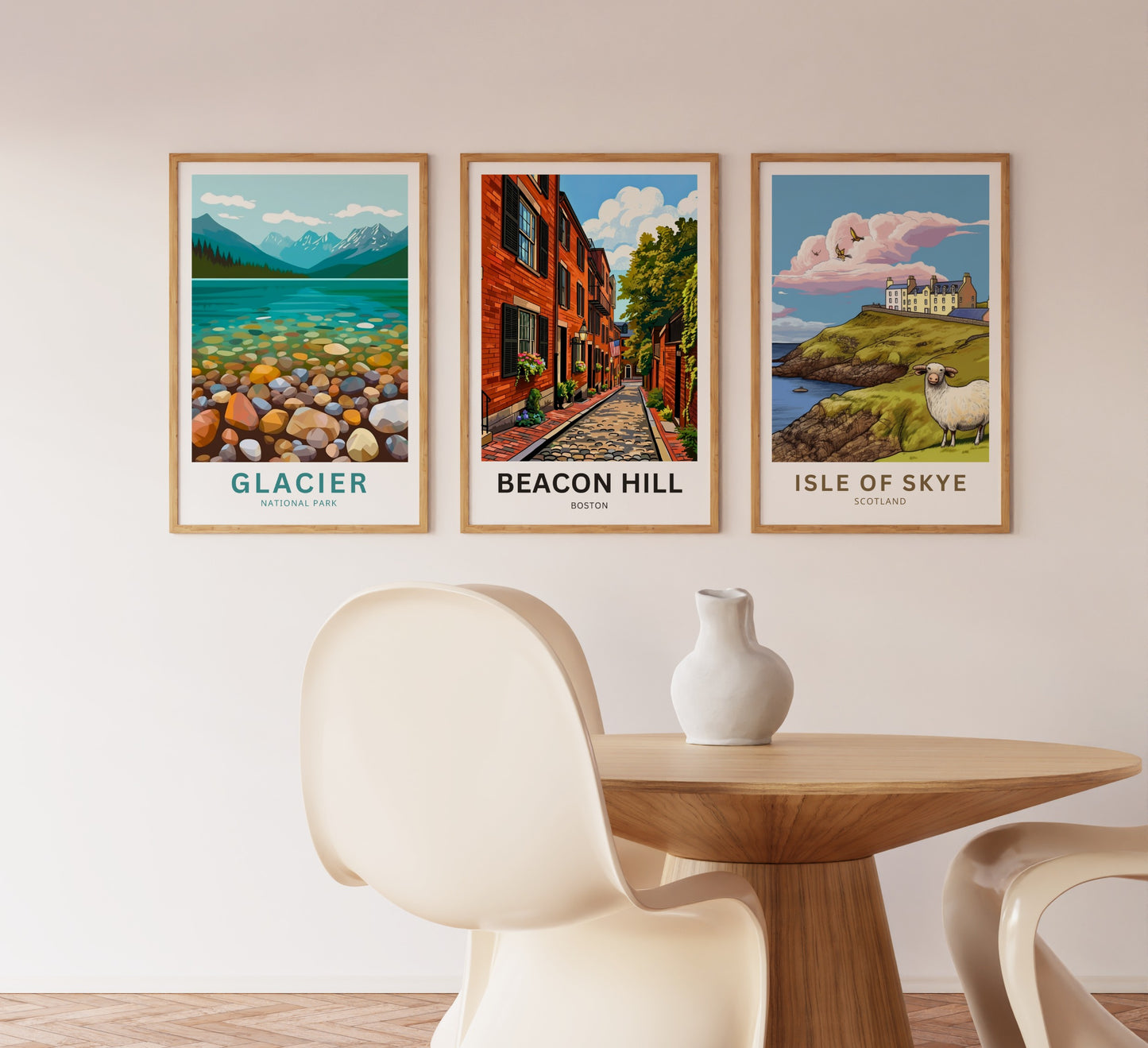 Beacon Hill Travel Poster -  Classic Streets of Boston