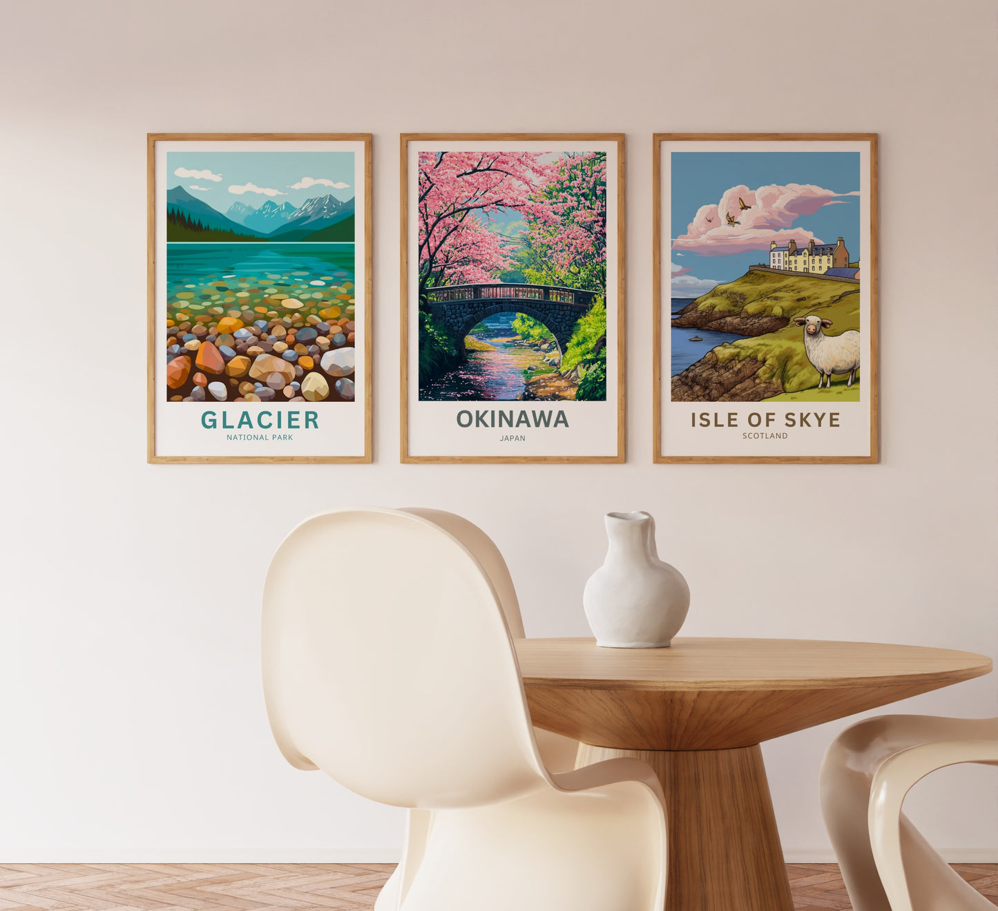 Okinawa Travel Poster  - River of Blossoms