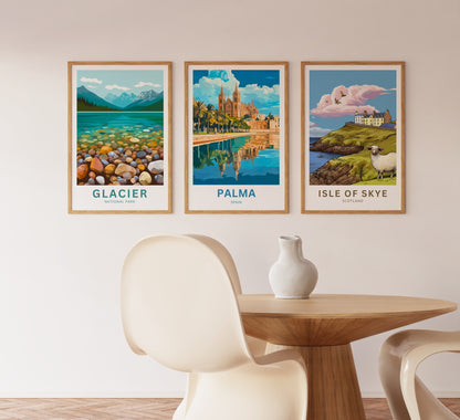 Palma Travel Poster - Mallorca Heart of the Balearic Islands