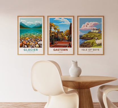 Gastown Travel Poster - Steam Clock Vancouver