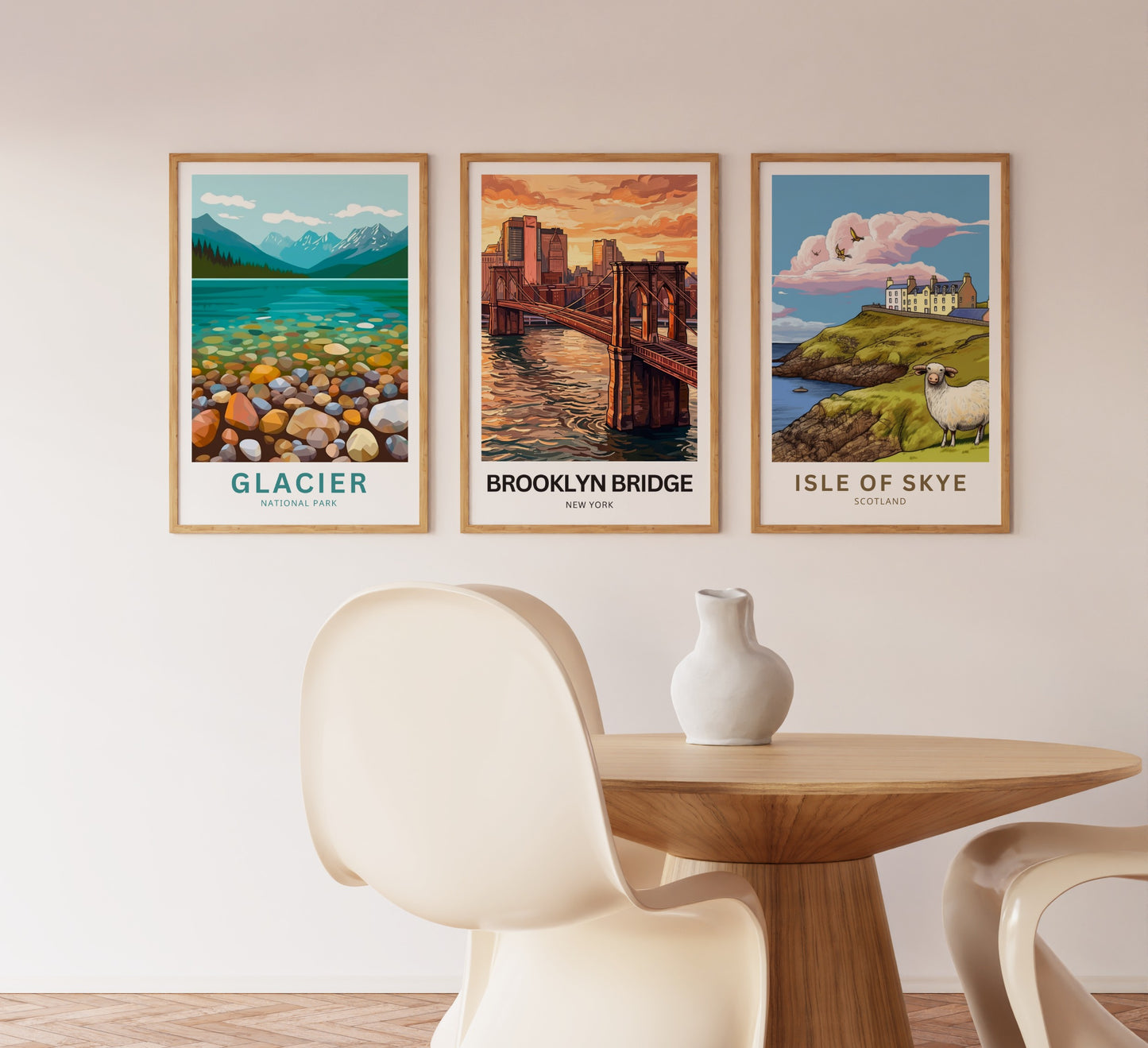 Brooklyn Bridge Travel Poster -  Classic New York View