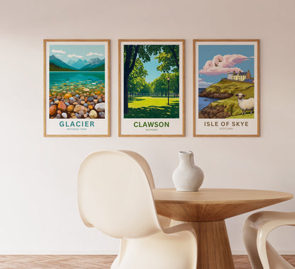 Clawson Travel Poster - Stunning Nature's Serene Park