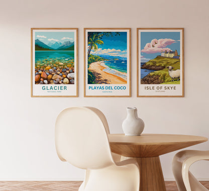 Playas del Coco Travel Poster  - Stunning Waters of Costa Rica