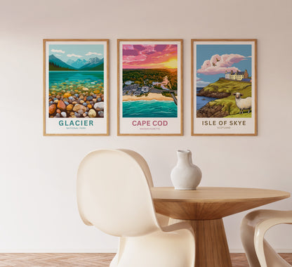 Cape Cod Travel Poster - Mesmerizing Sky and Sunset