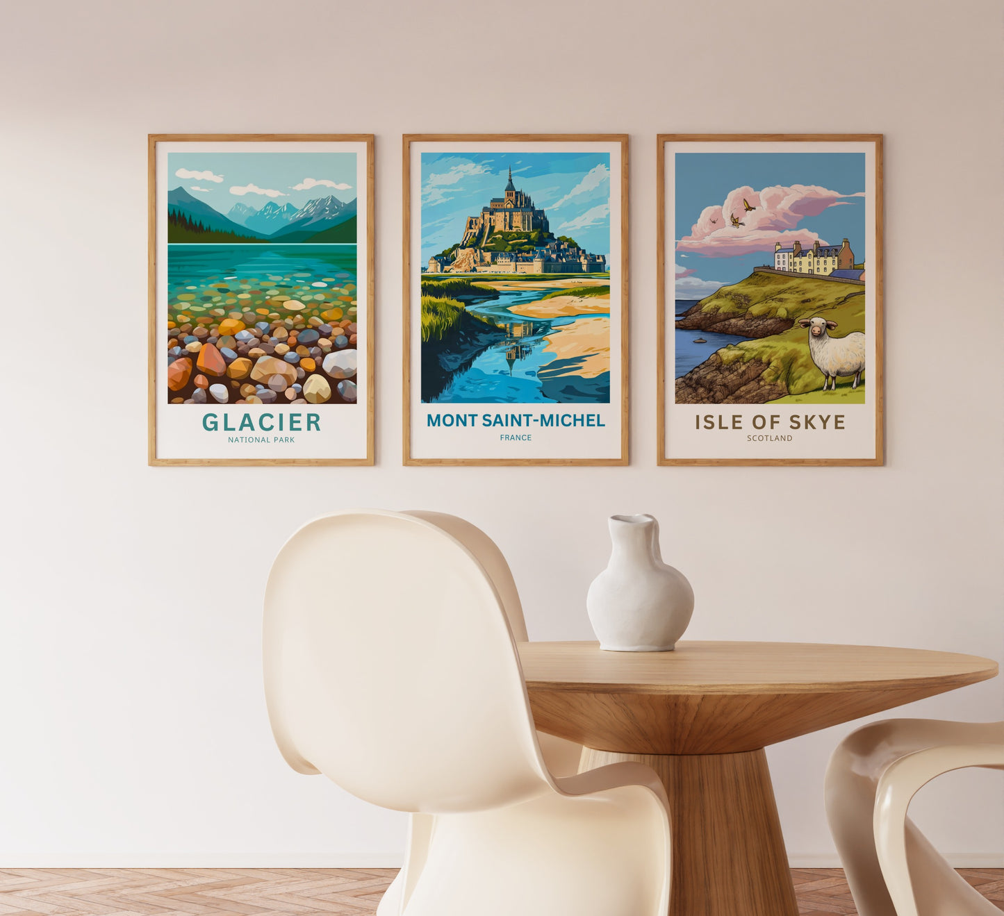 Mont Saint-Michel Travel Poster - Sacred Island, Timeless Wonder