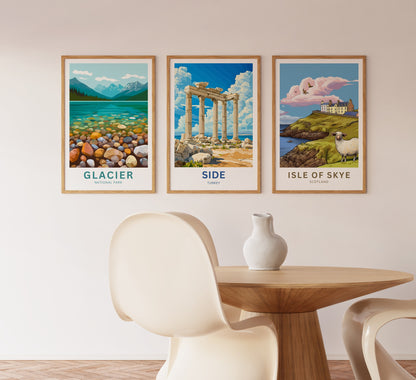 Side, Turkey Travel Poster - Apollo’s Temple