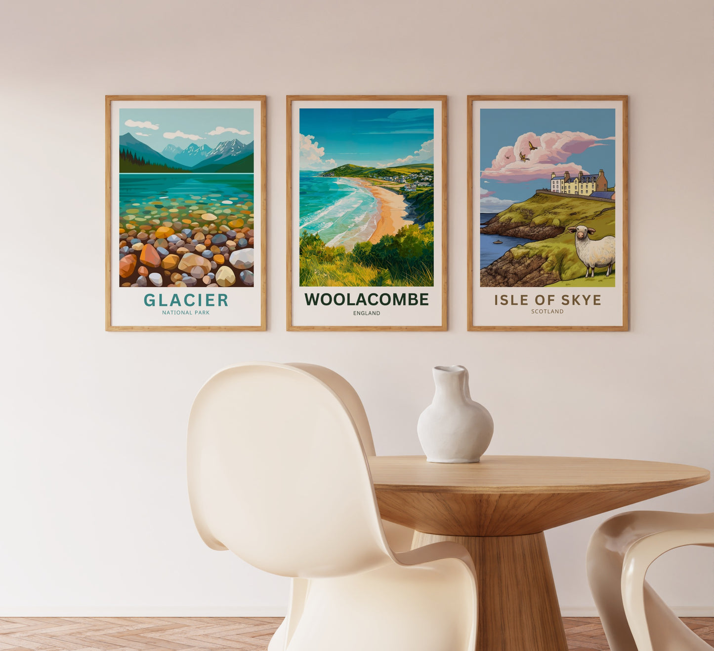 Woolacombe Travel Poster - Charming Seaside Village
