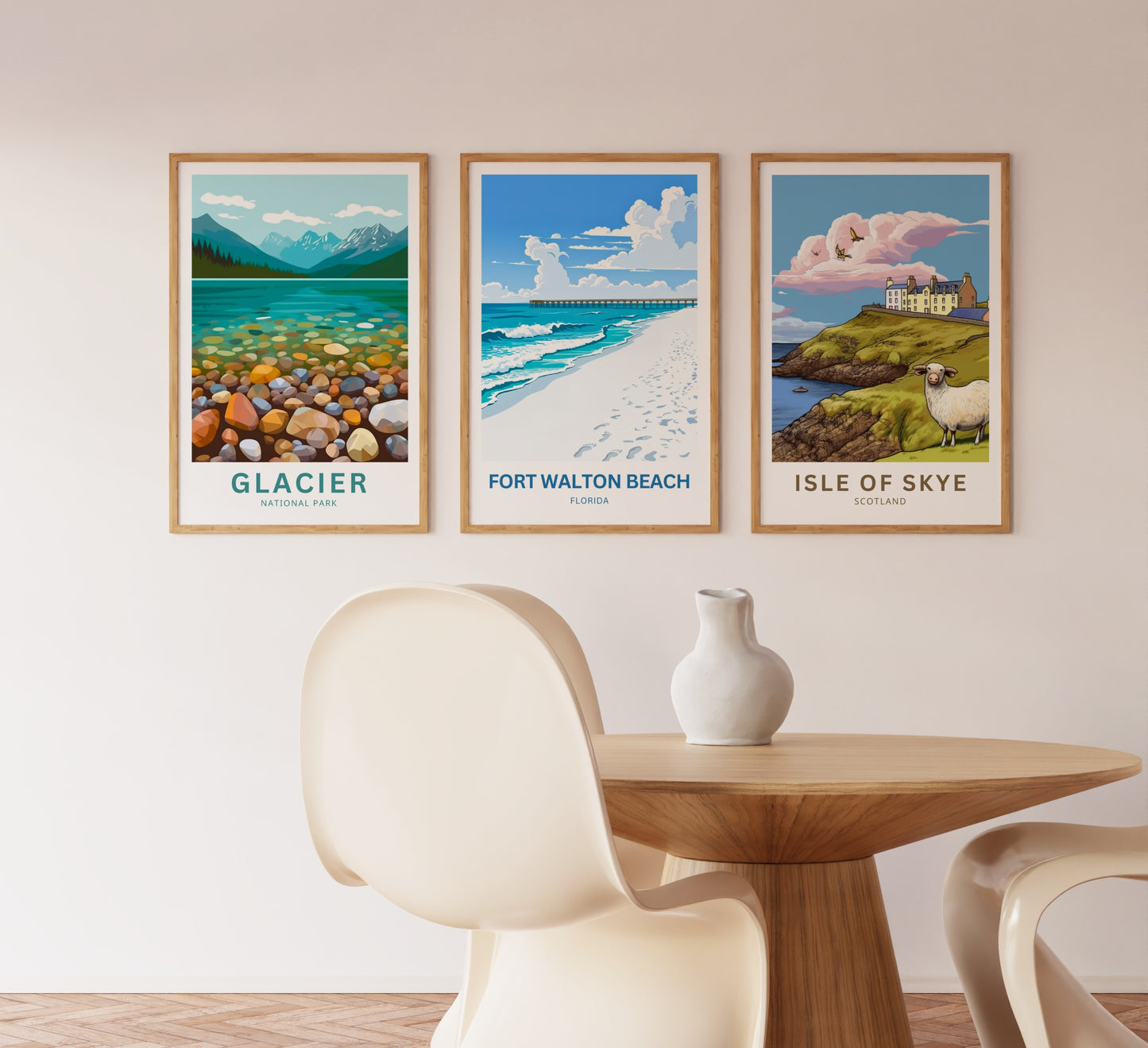 Fort Walton Beach Travel Poster - Turquoise Waters, Endless Smiles