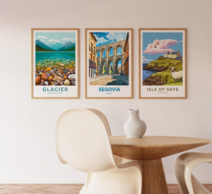 Segovia Travel Poster - Architectural Icons and Ancient Streets