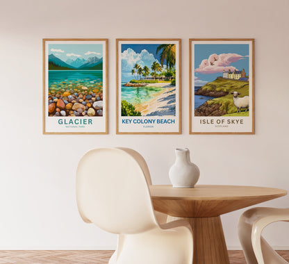 Key Colony Beach Travel Poster - Captivating Coastal Beach Florida