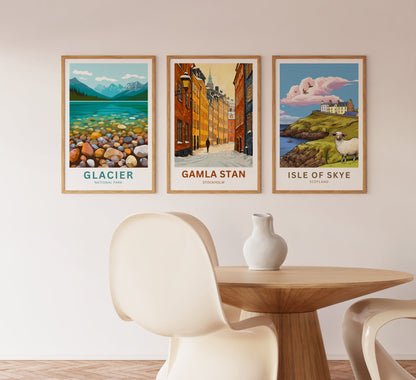Gamla Stan Travel Poster  - Stockholm, Sweden