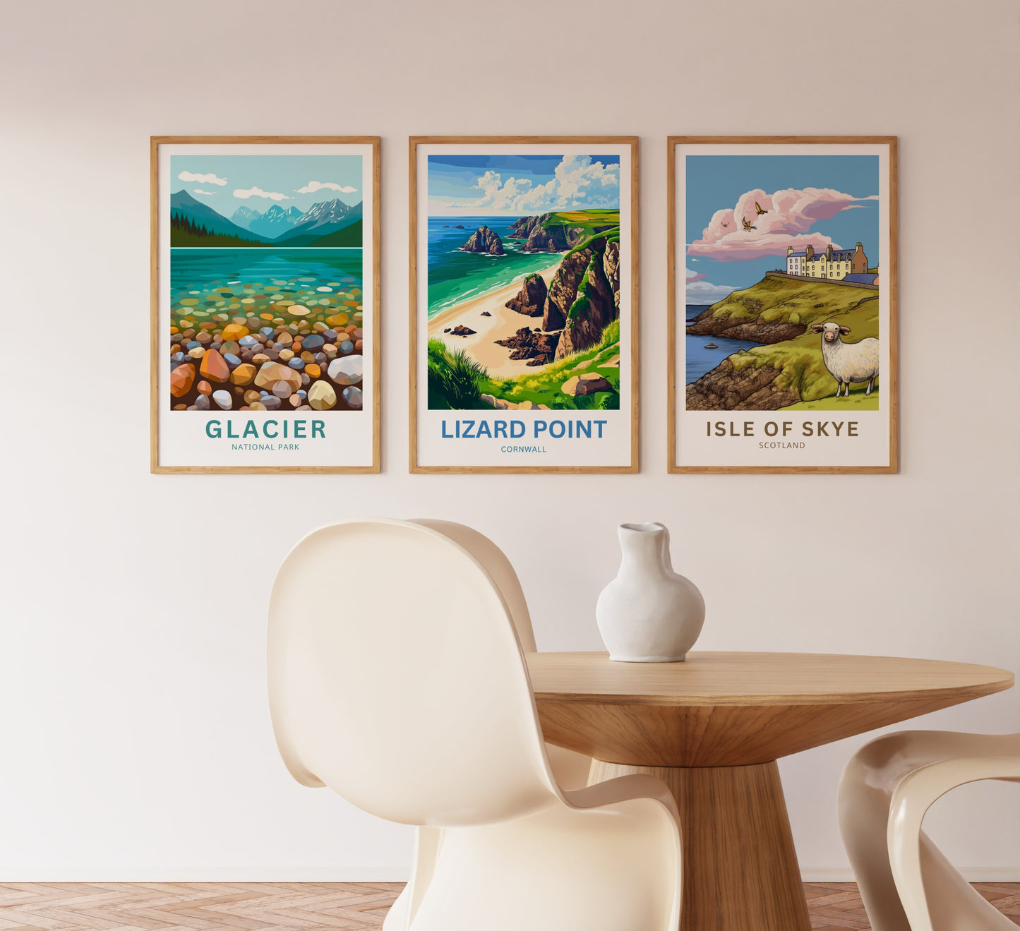 Lizard Point Travel Poster - Cornwall Mesmerizing Cliff