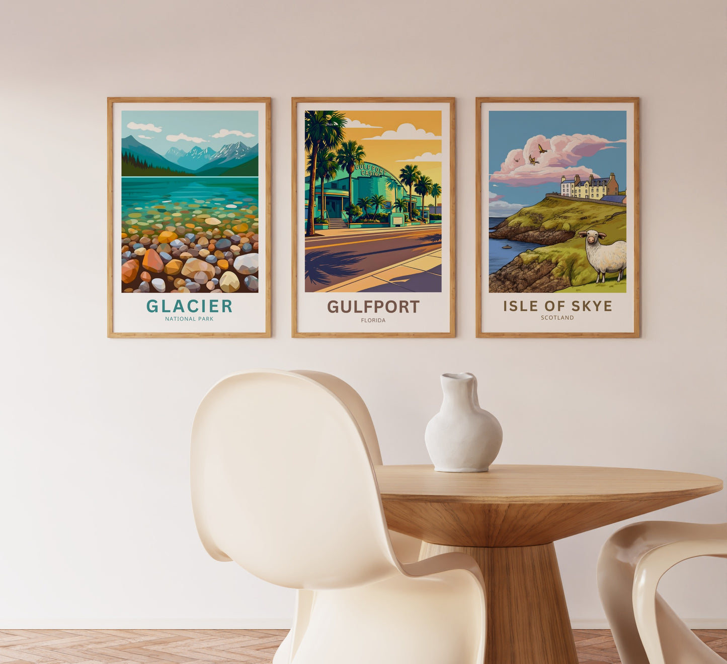 Gulfport, Florida Travel Poster - Casino Sunset