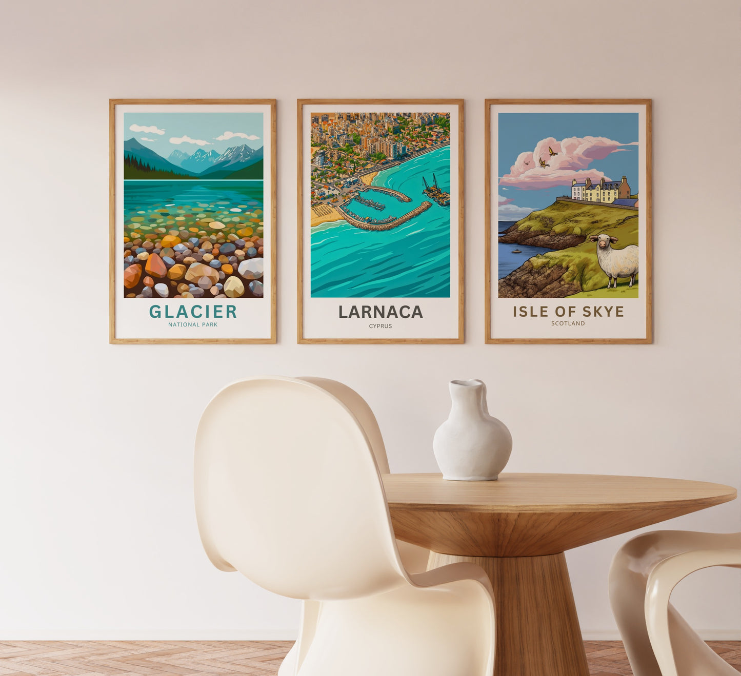 Larnaca Travel Poster - Cyprus Waterfront