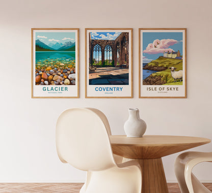 Coventry Travel Poster- Cathedral Inside View