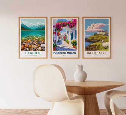 Puerto de Mogán Travel Poster - Captivating Bougainvillea Ally Street