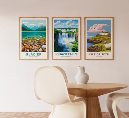 Iguazu Falls Travel Poster - A Symphony of Waterfalls