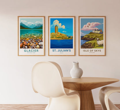 St. Julian’s Travel Poster- Portomaso Views