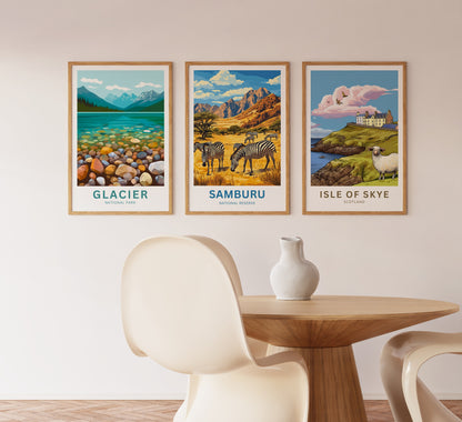 Samburu National Reserve Travel Poster - Wildlife and Adventure