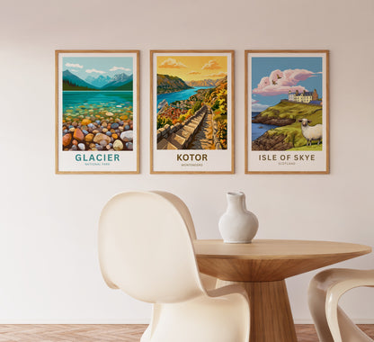 Kotor Travel Poster -   Sunset View