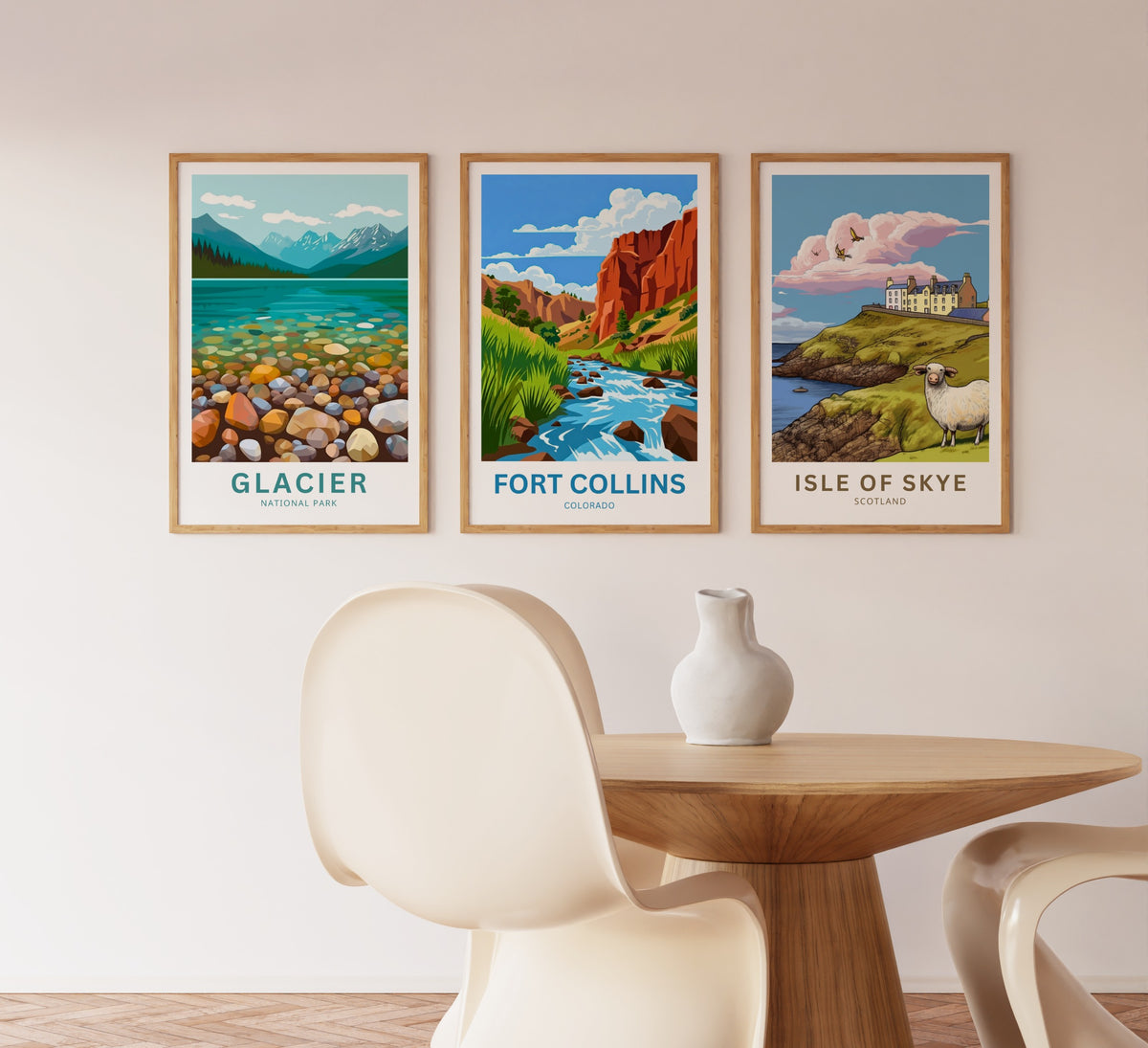Fort Collins, Colorado Travel Poster - River