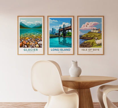 Long Island Travel Poster -  City Coastal New York