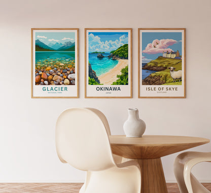 Okinawa Beach Travel Poster  - Serenity by the Sea