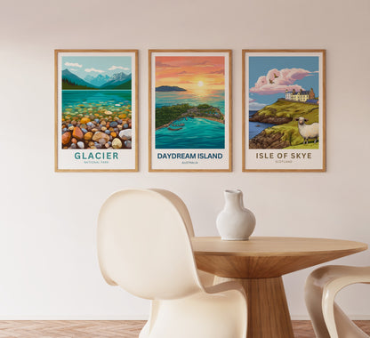 Daydream Island Travel Poster - Mesmerizing Sunset View