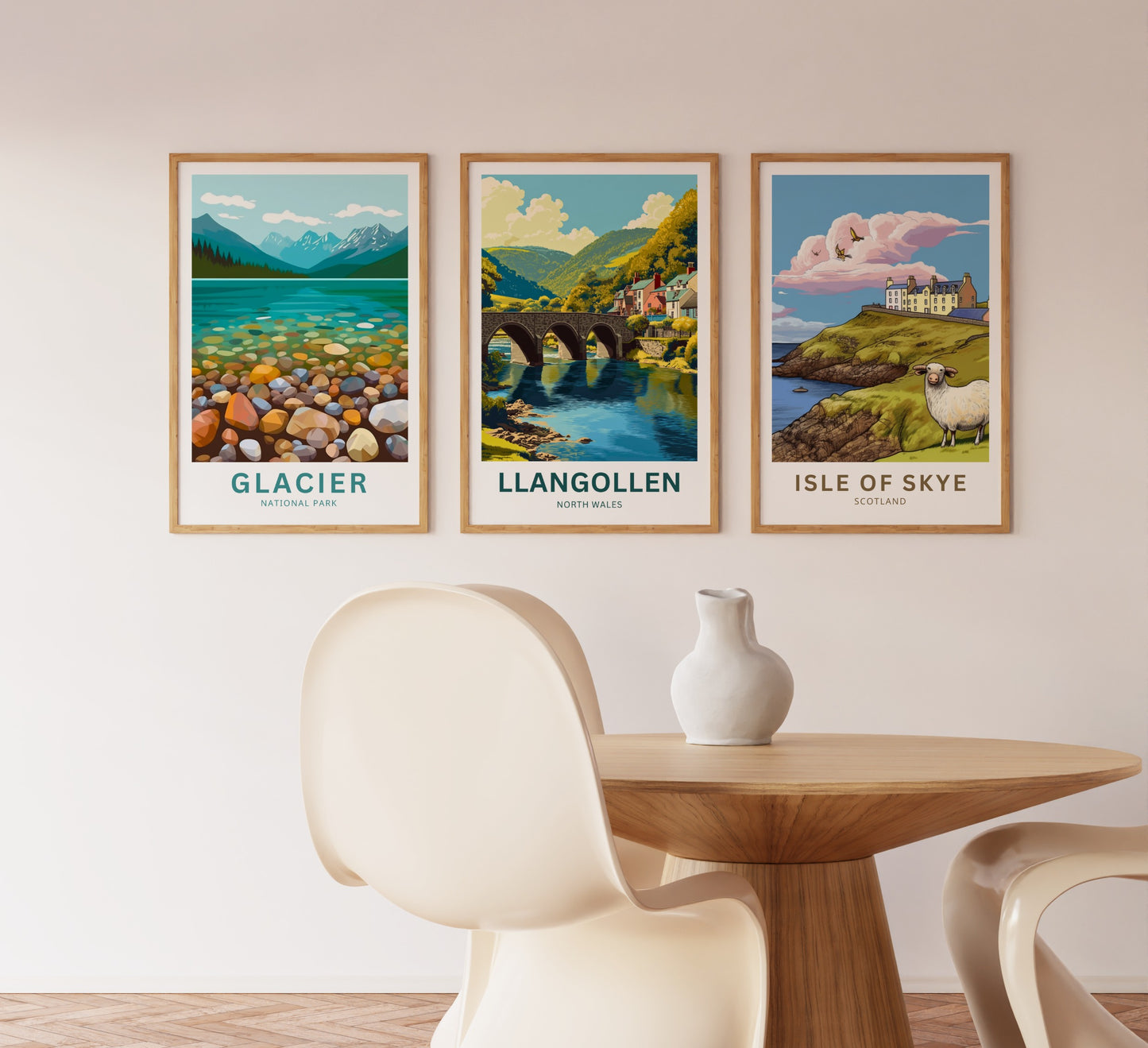 Llangollen Travel Poster - Captivating River Tranquility