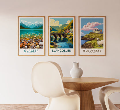 Llangollen Travel Poster - Captivating River Tranquility