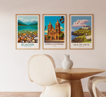 Morelia Cathedral Travel Poster