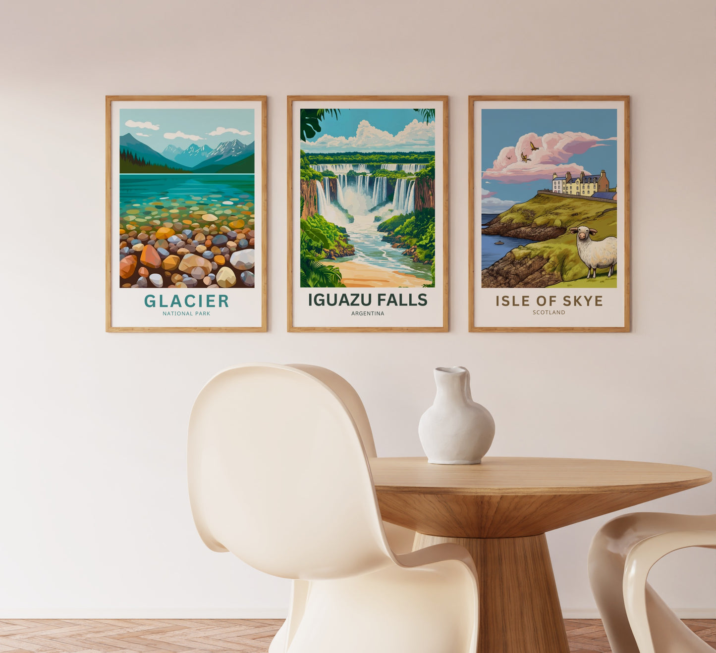 Iguazu Falls Travel Poster - Argentina and Brazil Wonders