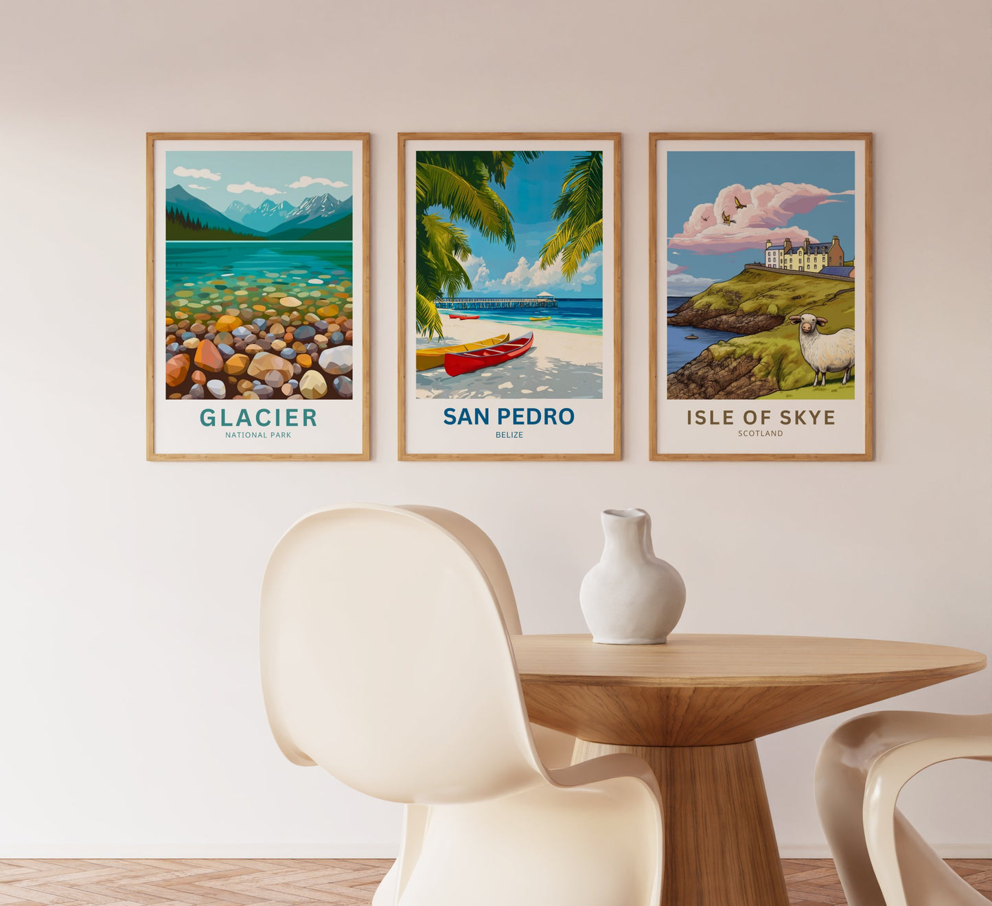 San Pedro Travel Poster - Captivating Tropical Beach of Belize